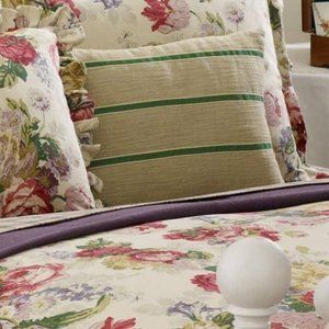 Ralph Lauren Surrey Garden Ribbon Stripe Throw Pillow 15"x20"